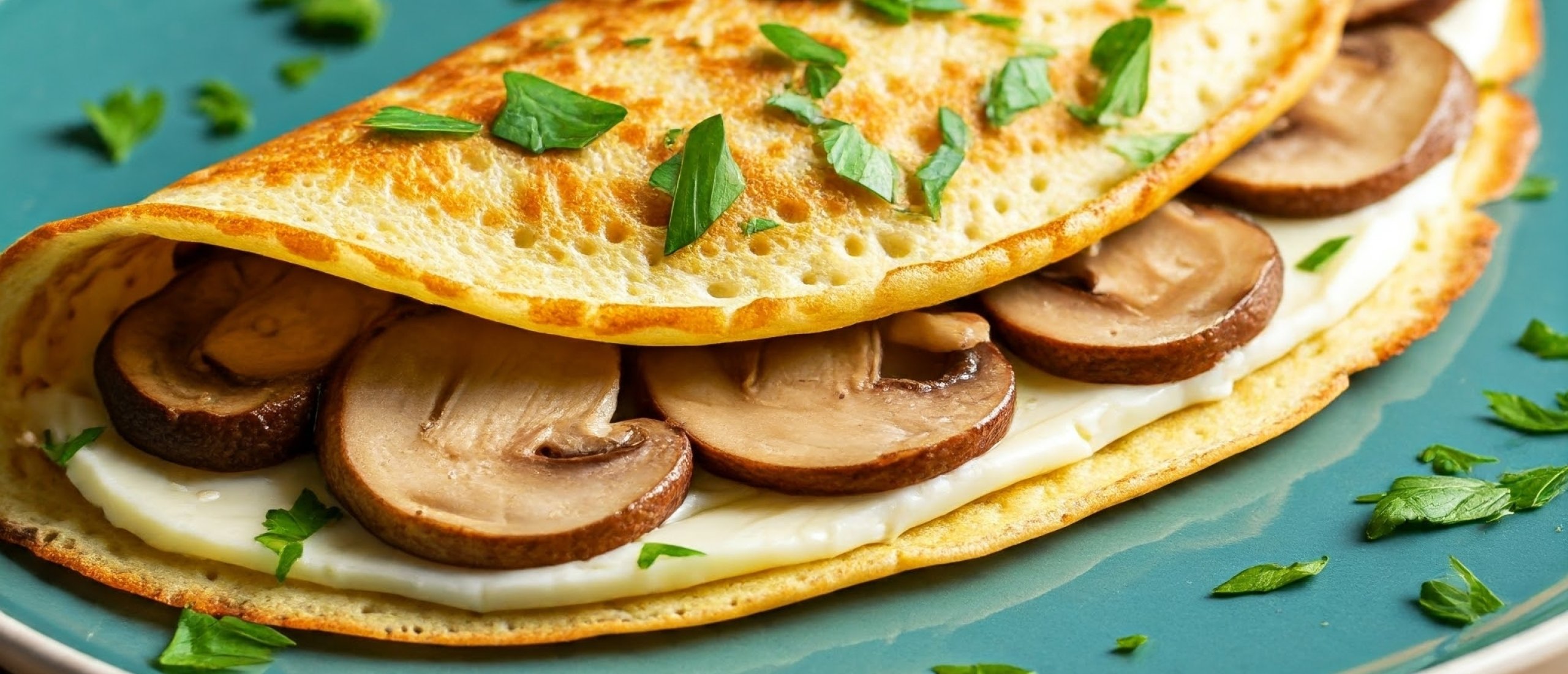 Koolhydraatarme-pannenkoek-kaas-champignons