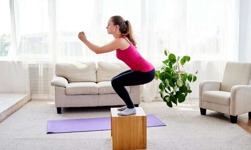 Welke fitness oefeningen om af te vallen - Jump Squat