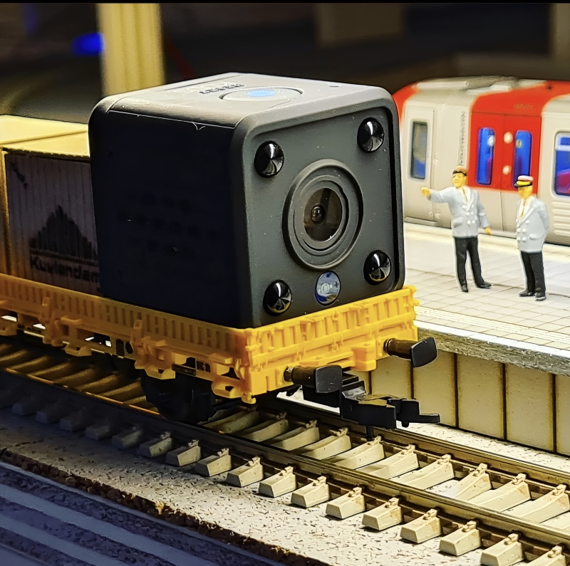 Modeltrein camera, trein camera voor H0 en N-scale