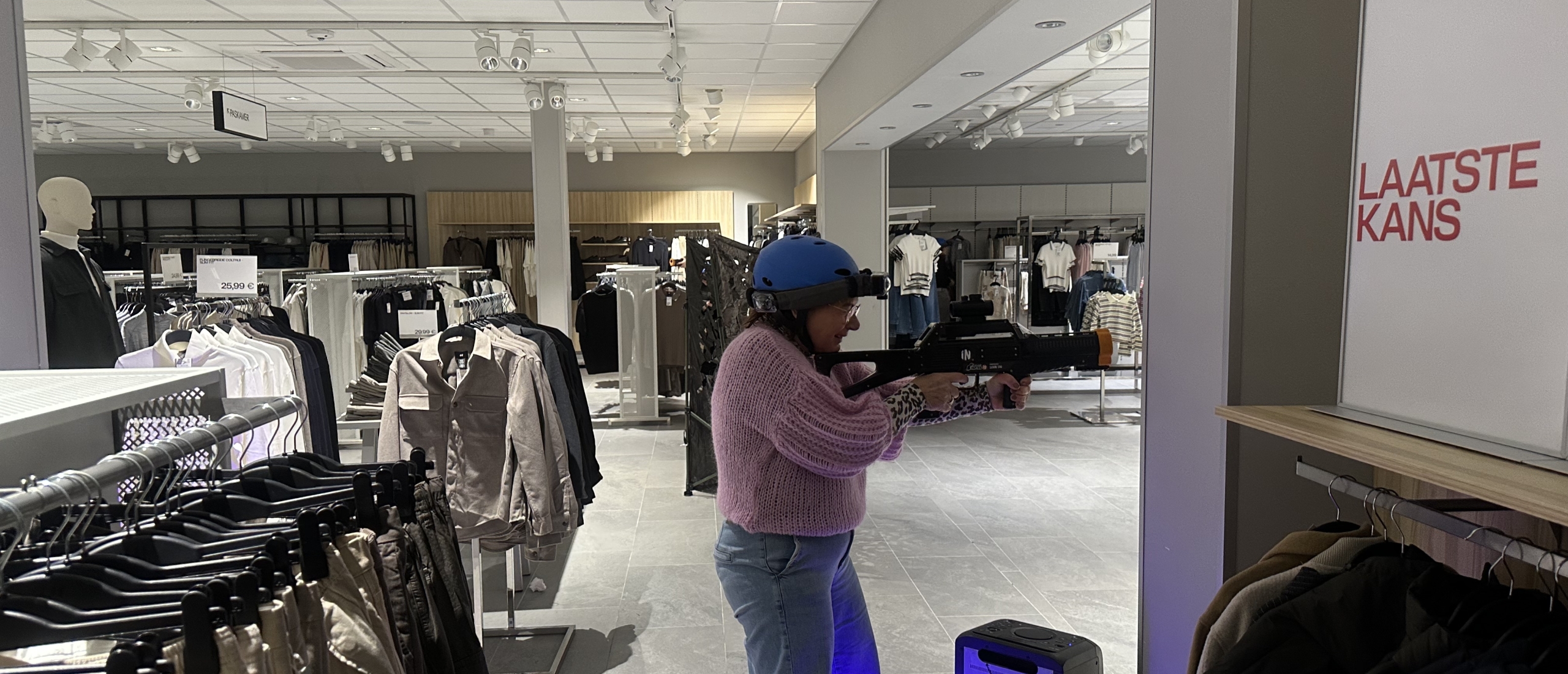 Klantevent of personeelsfeest: lasergamen in de winkel