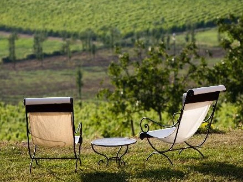 genieten op terras
