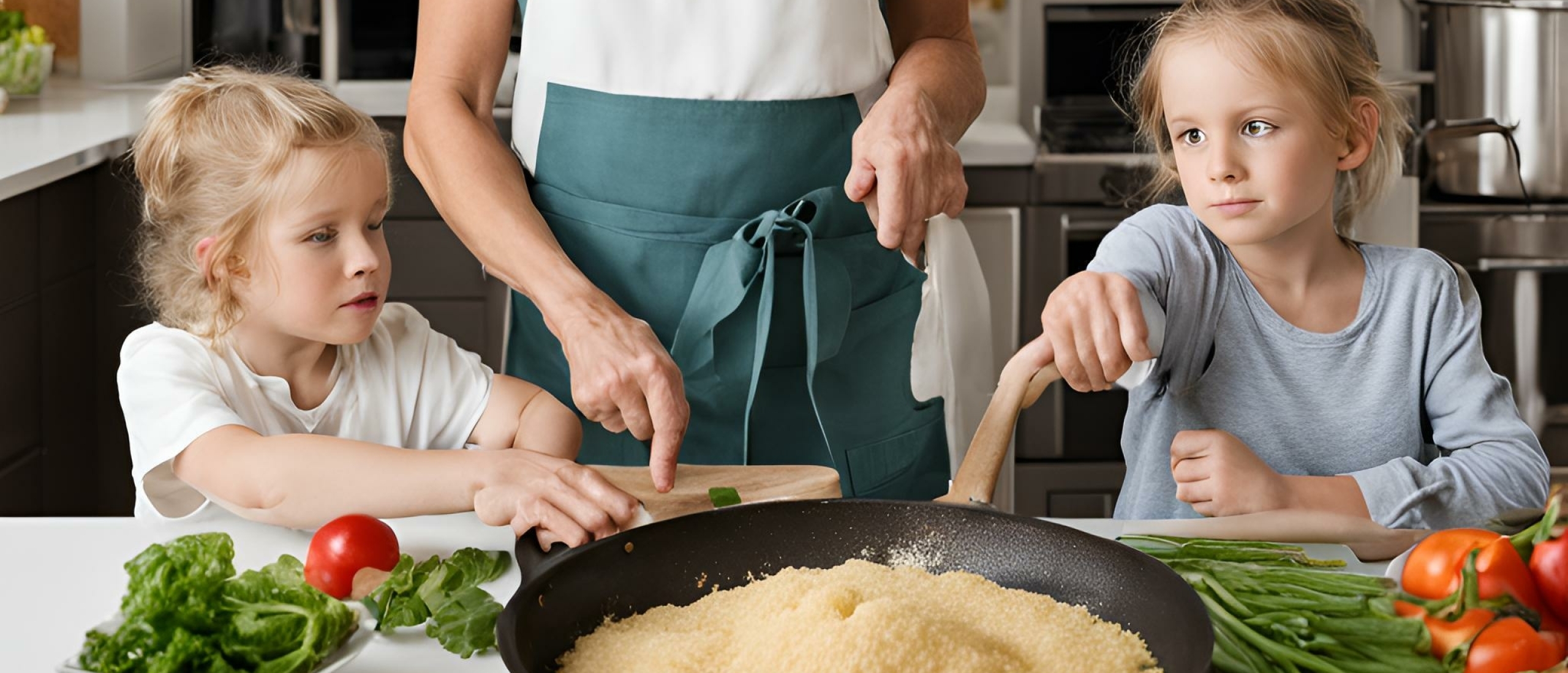 vrouw druk in de keuken