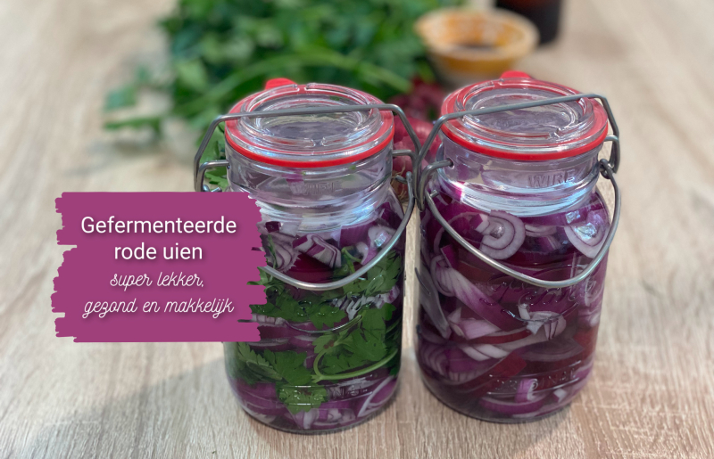 gefermenteerde rode uien