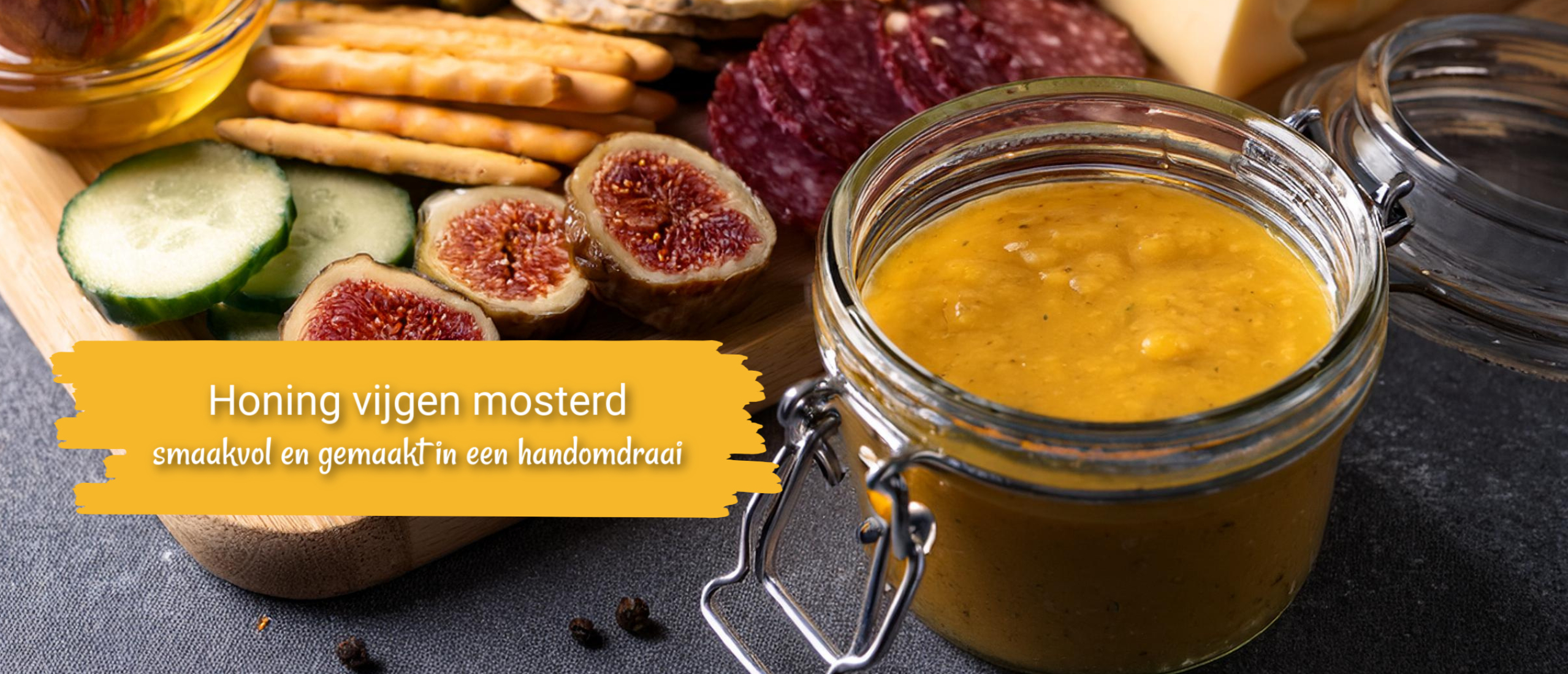 gefermenteerde honing-vijgen mosterd