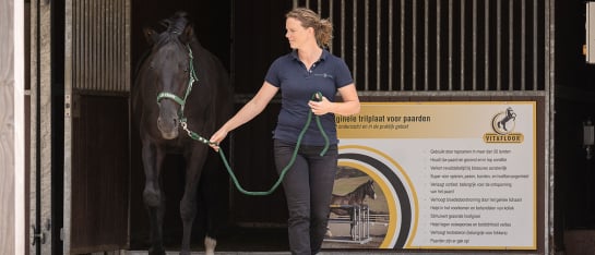 De Vitafloor, de trilplaat voor paarden, op Lelymare Horses