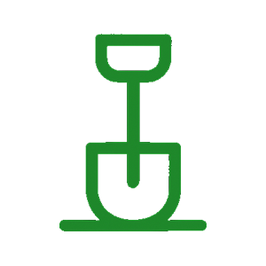 groen-icon-schep-in-grond