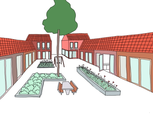 Gemeenschappelijk wonen ouderen hofje