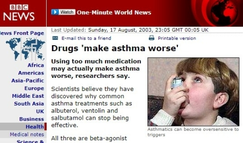 BBC Astma drugs mnake asthma worse