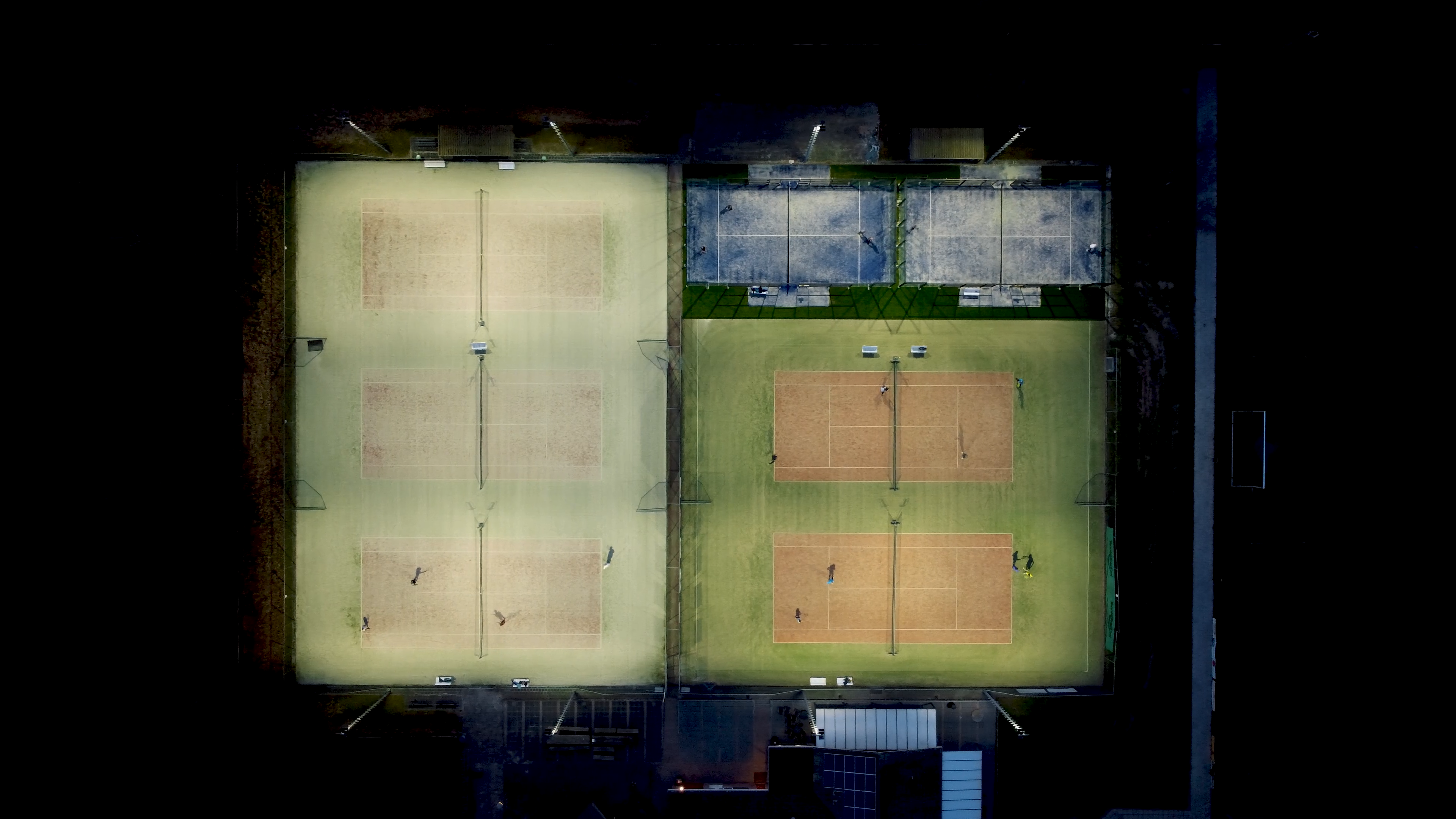 Bovenaanzicht van Led sportveld verlichting