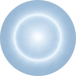 “Zacht lichtpunt in een blauwe aura, subtiele cirkel voor de Lichtveldcirkel.” “Zachte cirkel van licht in een blauwe aura, symbool voor rust en herinnering.”