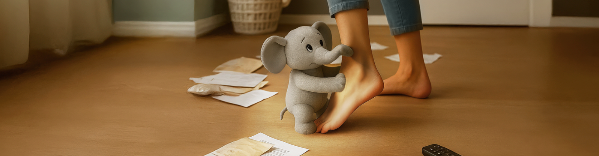 Olifantje helpt moeder blijven staan Help ouders blijven staan