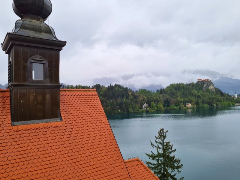 Lake Bled with children