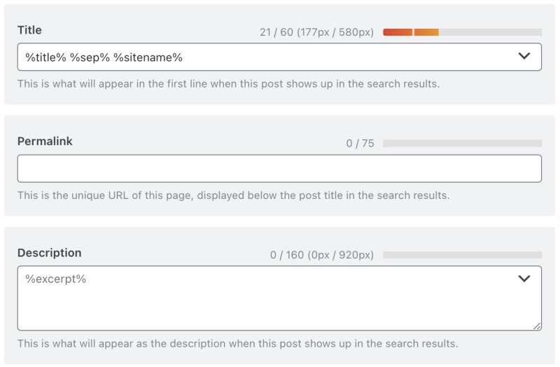 Hier kun je de title tag invoeren bij de RankMath SEO plugin