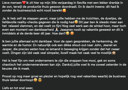 Rhode over Relaxed Vlammen Business Club