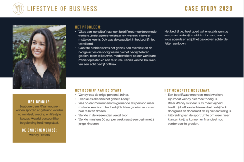 Wendy Peeters over Lifestyle of Business