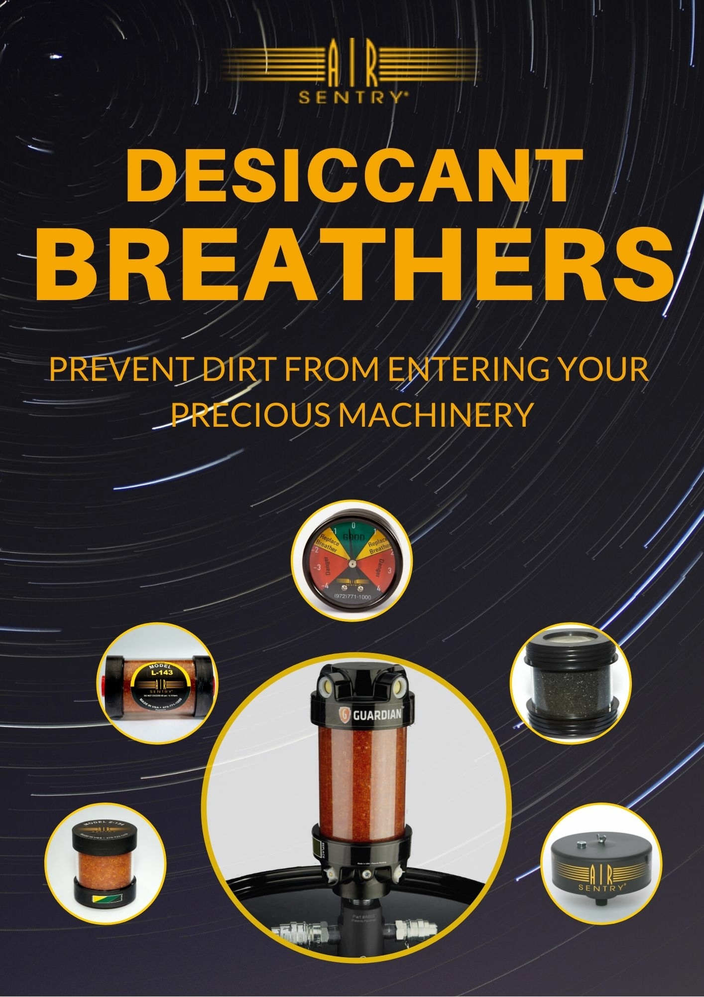 Air Sentry desiccant breather series