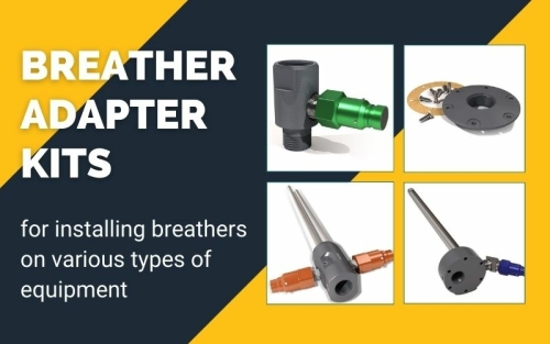 Breather adapter kits for installing breathers on various types of kits