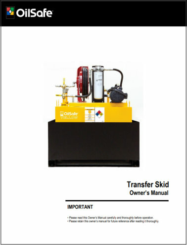 OilSafe bulk fluid transfer skid