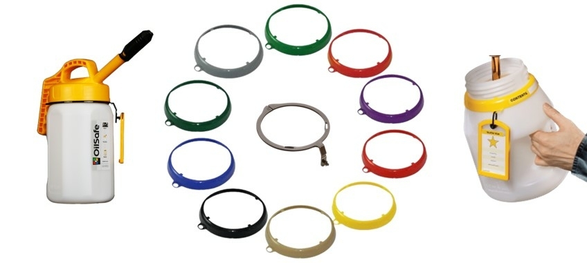 OilSafe colour-coded drum rings and lockable drumrings
