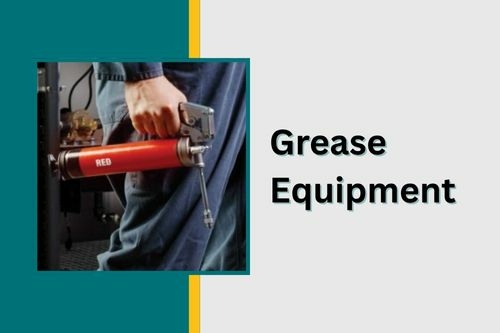 Grease equipment Grease Equipment - Industrial hand-held grease gun being used on machinery