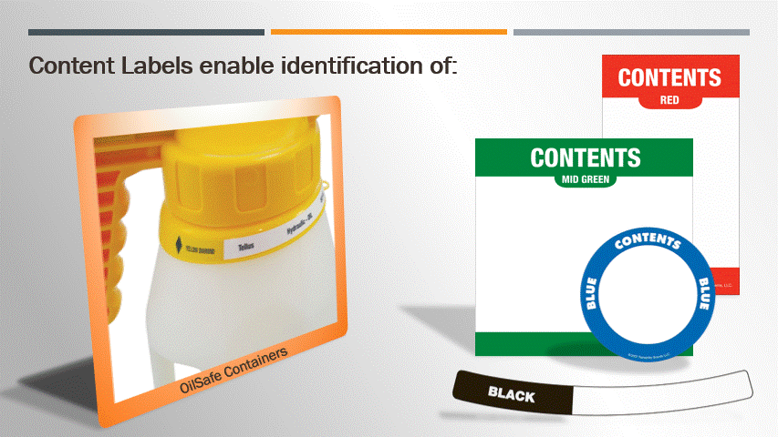 OilSafe content labels OilSafe content labels