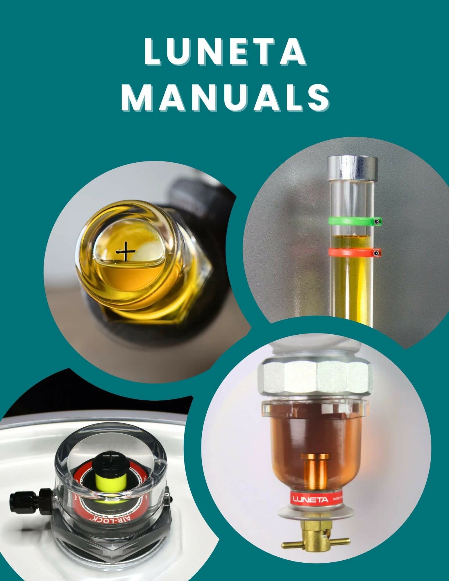 Luneta manuals - airlock, column, sightglass, bowl, luneta