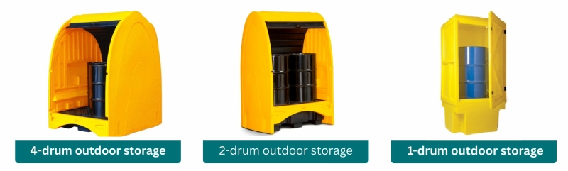 Outdoor drum storage cabinets Outdoor drum storage cabinets