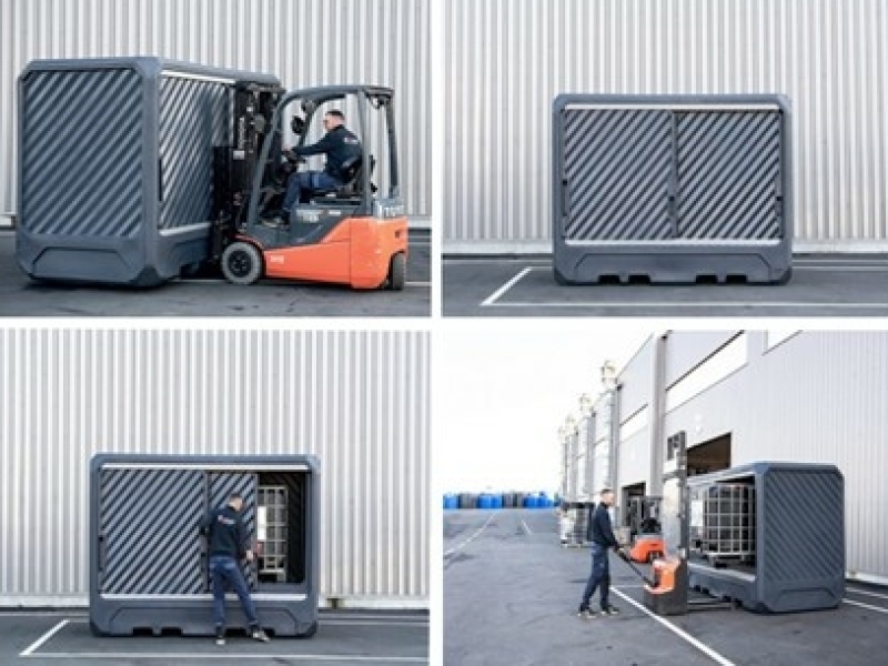 Overview image of the 2-IBC container unit Overview image of the 2-IBC container unit