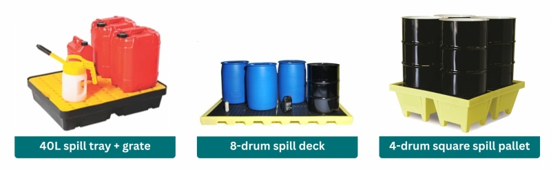 Spill trays - decks - pallets Spill trays - decks - pallets
