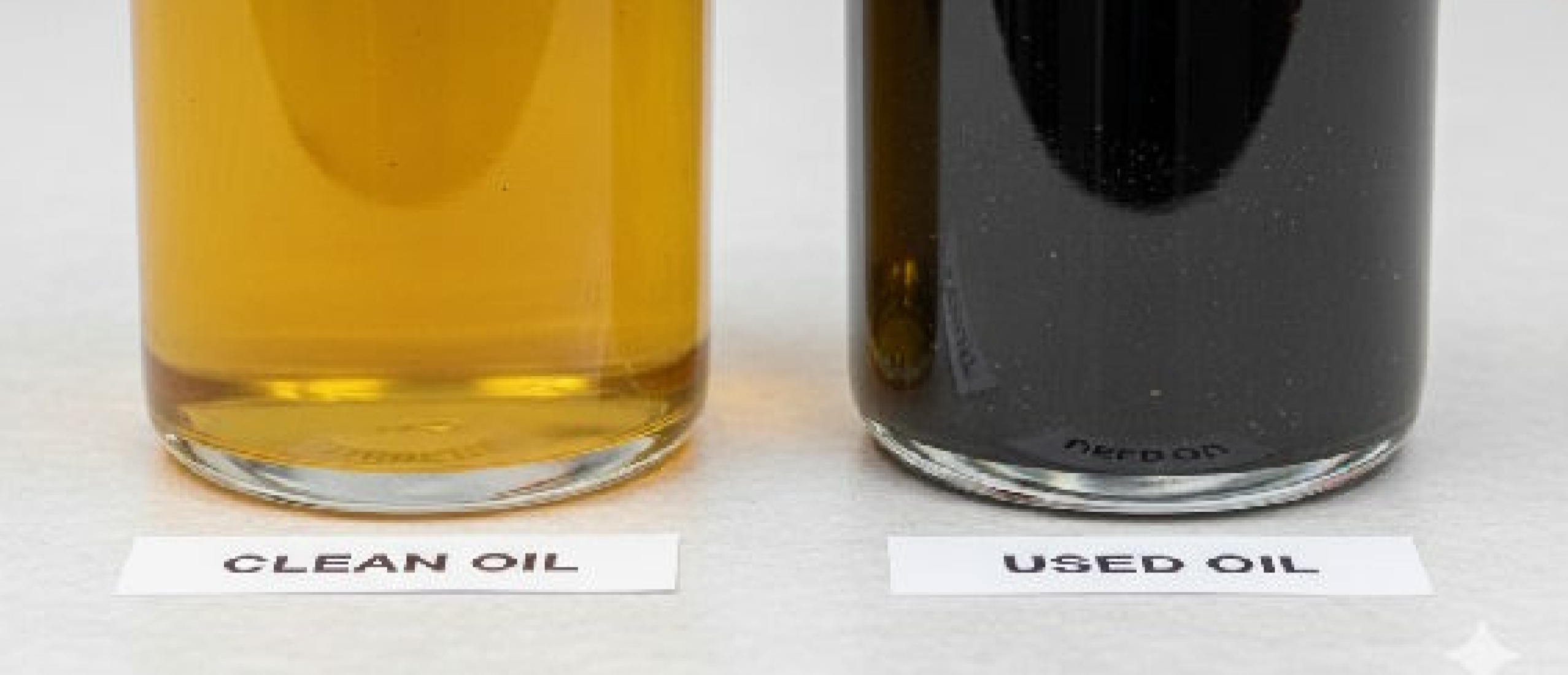 Clean and dirty oil Clean and dirty oil