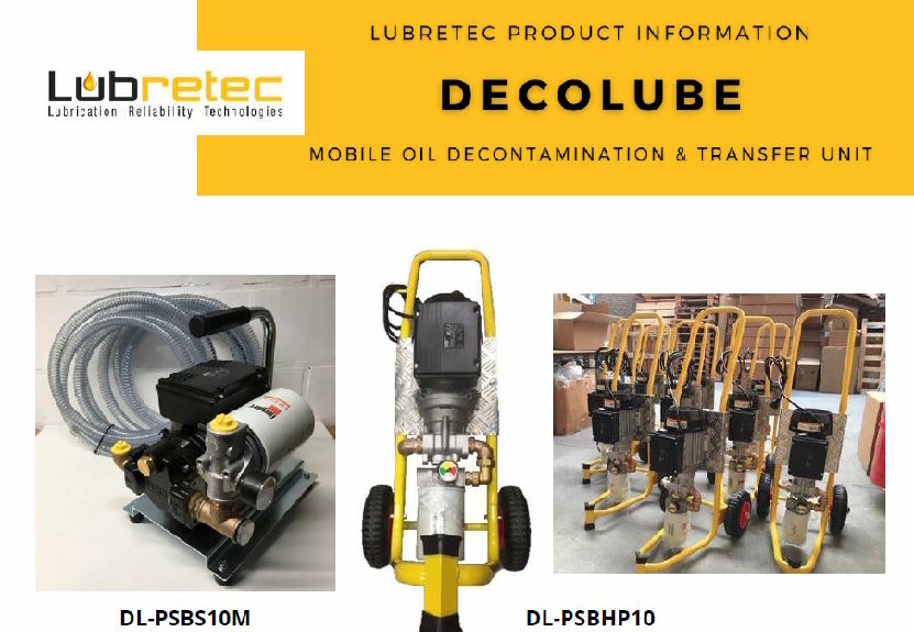 Decolube mobile oil unit