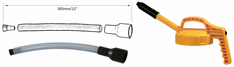 OilSafe stretch spout hose extension OilSafe stretch spout hose extension