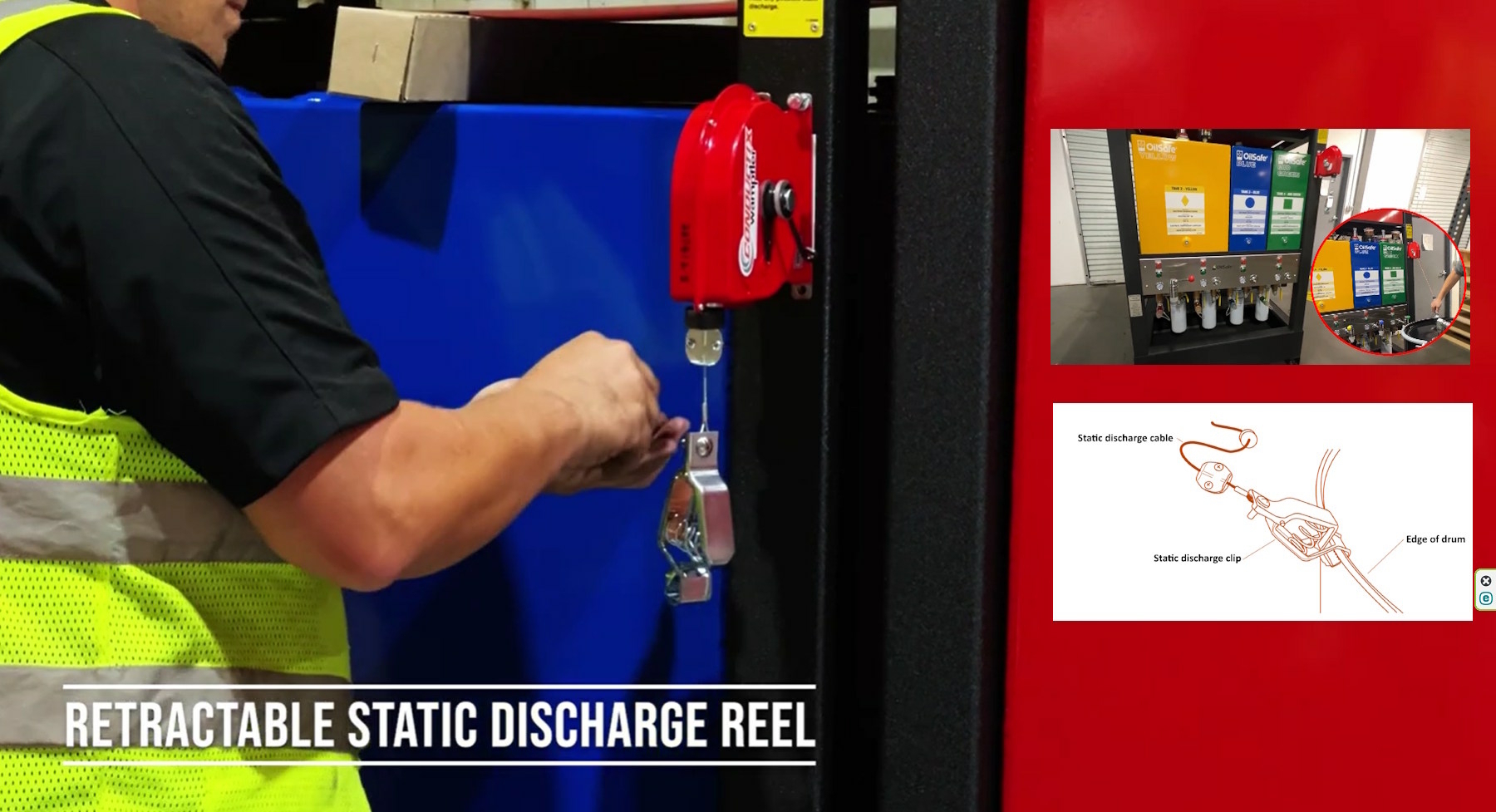 Anti static reel OilSafe bulksystem Anti static reel OilSafe bulksystem