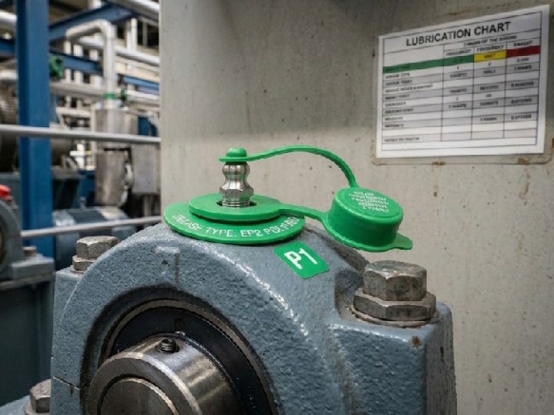 Bearing housing with grease nipple