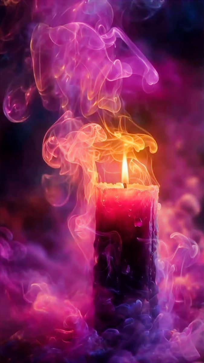 Brandende kaars als symbool van verbinding met voorouderlijke energie en spirituele lijnen