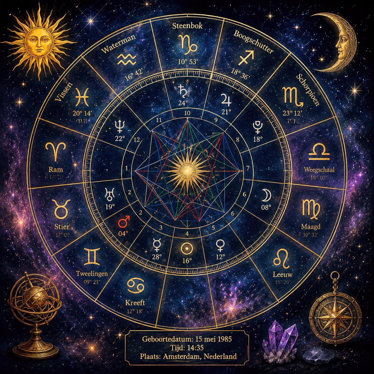Sterrenbeeld versus volledige horoscoop - waarom je zonneteken niet je hele astrologische samenstelling is - Rachida Kacimi bij Lyluah