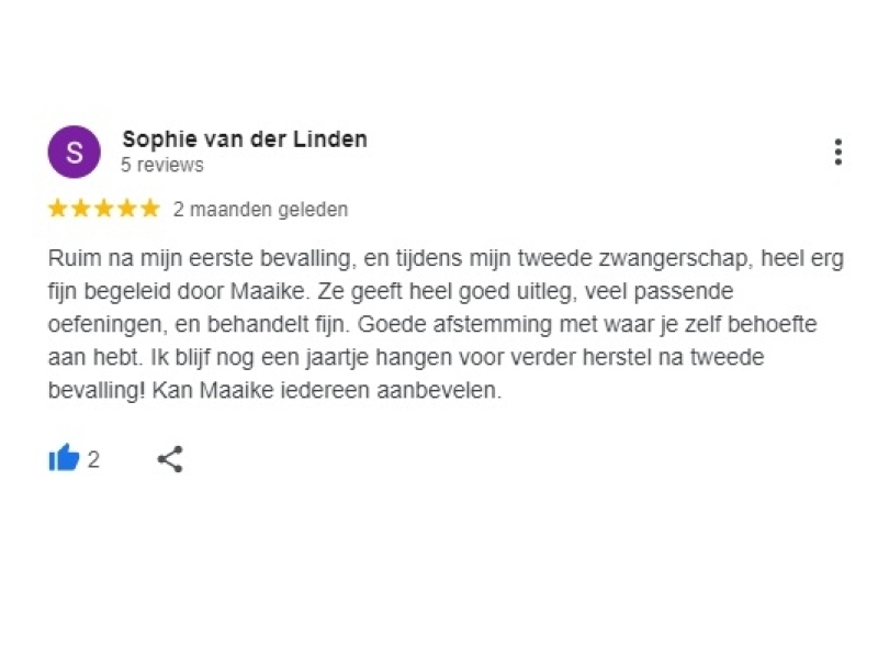 Ervaring Sophie van der Linden