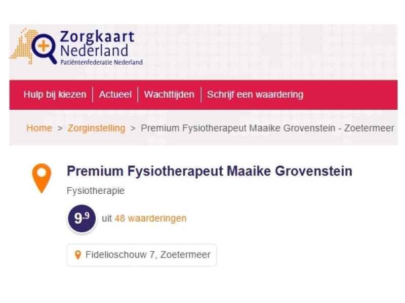 48 Zorgkaart Nederland reviews Maaike Grovenstein
