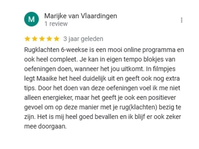 Review vanaf Google