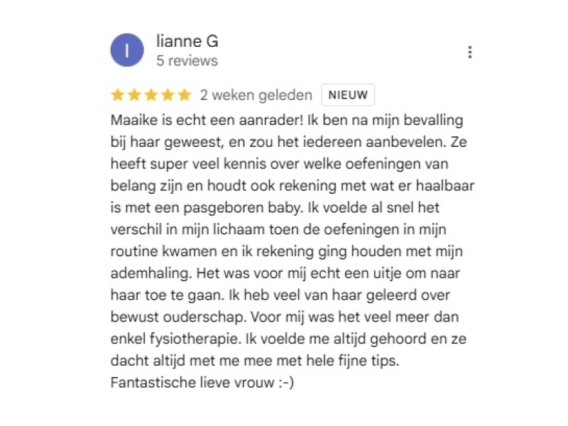 zwangerschap-premium-zorg Review Lianne