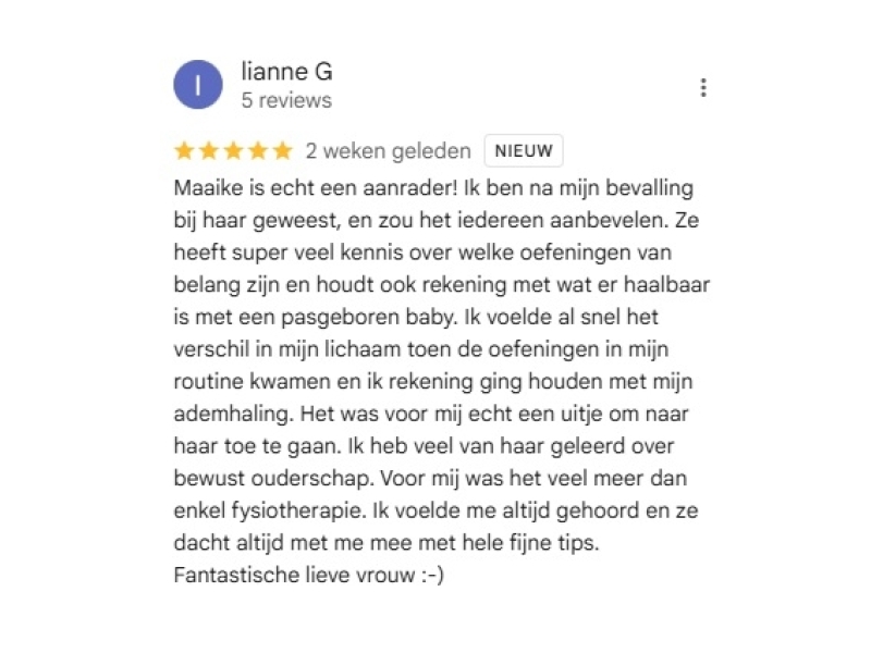 zwangerschap-premium-zorg Review Lianne