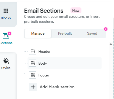 Email section Mailchimp Email section Mailchimp