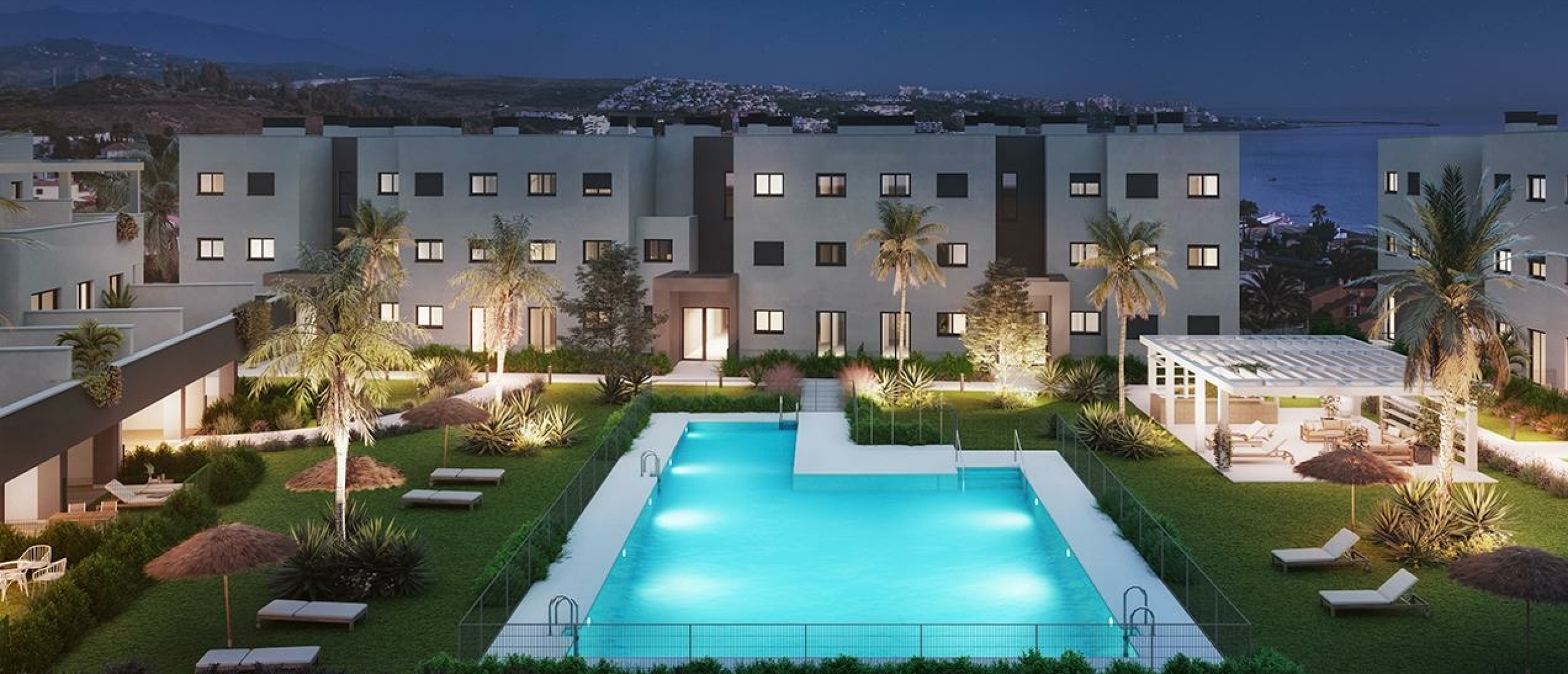 Estepona - Modern Off-Plan apartments in a vibrant gated residential complex.
