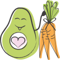 avocado met wortel