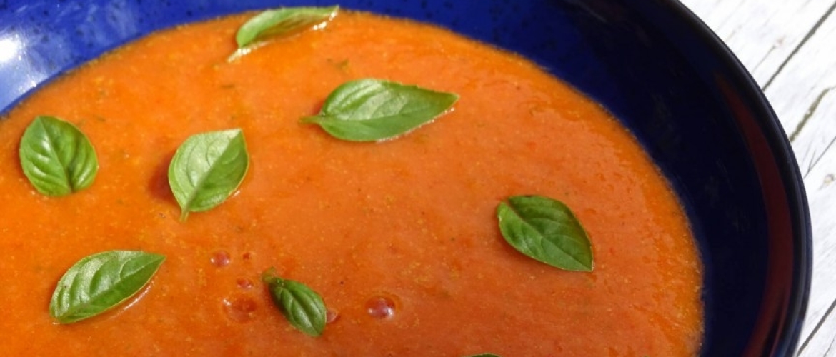 Koude paprika-tomatensoep