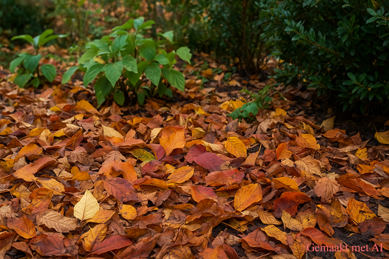 Mulchen met bladeren