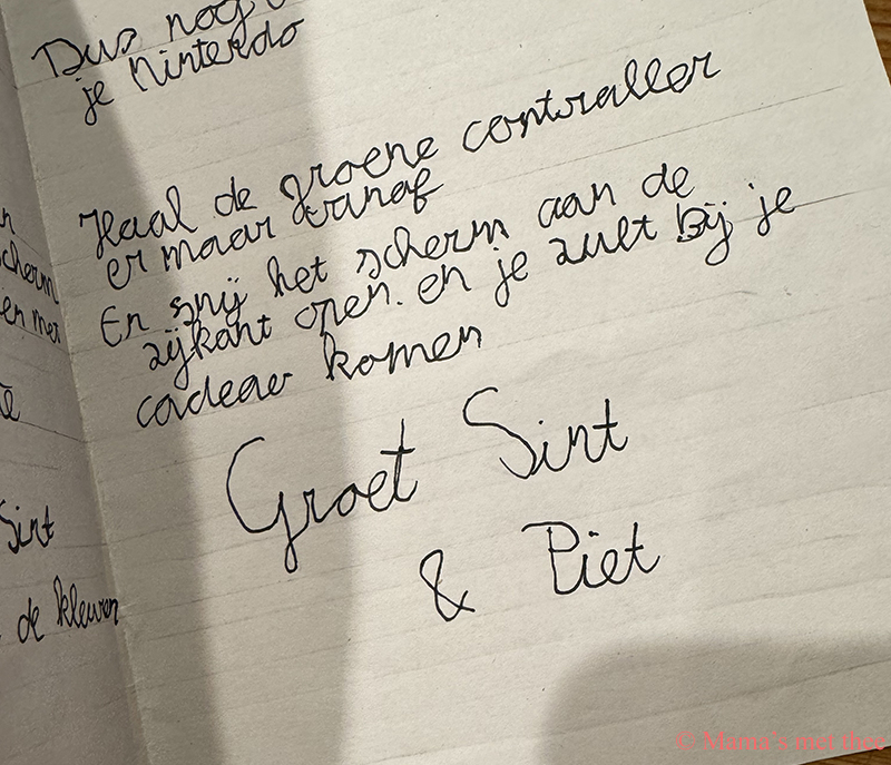 Gedicht met aanwijzing voor openen surprise Nintendo Switch