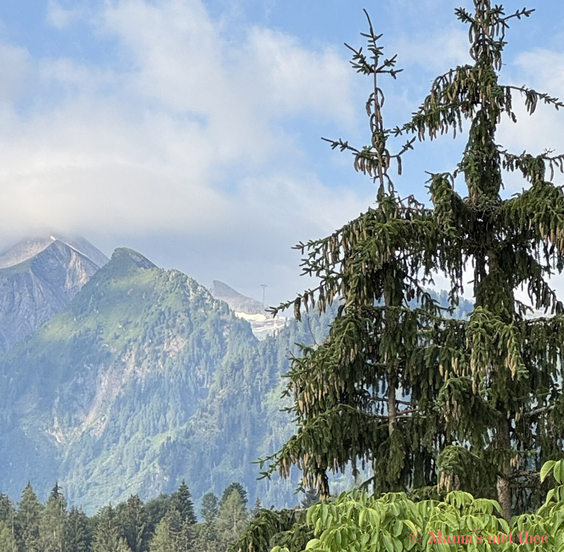 Uitzicht op de gletsjer vanaf Kaprun