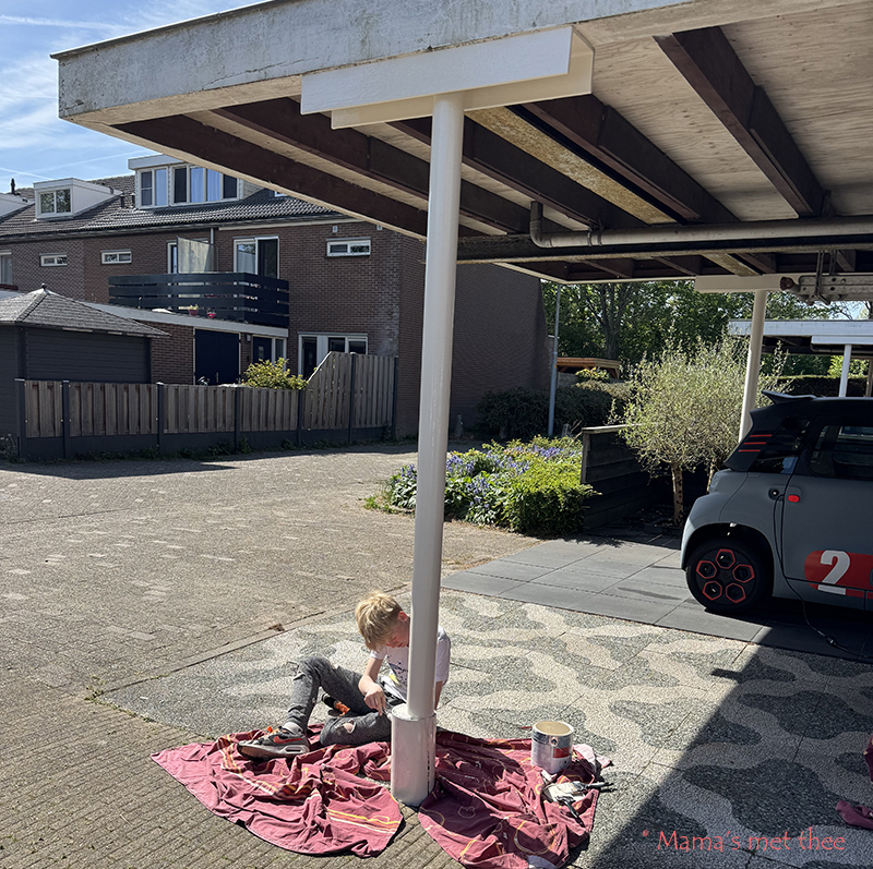 Verven ijzeren paal Verven ijzeren paal