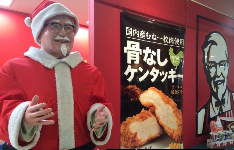 Kip tijdens kerst in Japan